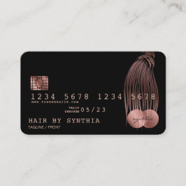 Kreditkartenstyling-Rose-Gold-Braids Visitenkarte