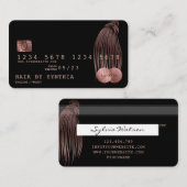 Kreditkartenstyling-Rose-Gold-Braids Visitenkarte (Vorne/Hinten)