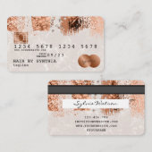 Kreditkartenstyling Rose Gold Copper Brush Visitenkarte (Vorne/Hinten)
