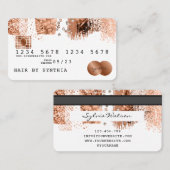 Kreditkartenstyling Rose Gold Copper Brush Visitenkarte (Vorne/Hinten)