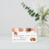 Kreditkartenstyling Rose Gold Copper Brush Visitenkarte (Stehend Vorderseite)