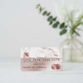 Kreditkartenstyling Rose Gold Dripping Gold Visitenkarte (Stehend Vorderseite)