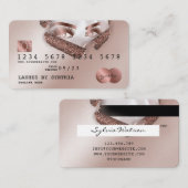 Kreditkartenstyling Rose Gold Long Lash Thorn Visitenkarte (Vorne/Hinten)