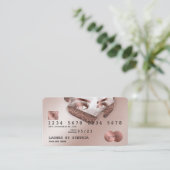 Kreditkartenstyling Rose Gold Long Lash Thorn Visitenkarte (Stehend Vorderseite)
