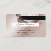 Kreditkartenstyling Rose Gold Long Lash Thorn Visitenkarte (Rückseite)