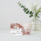 Kreditkartenstyling Rose Gold Long Lash Thorn Visitenkarte (Stehend Vorderseite)