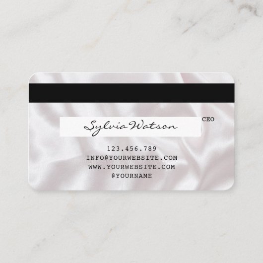 Kreditkartenstyling Rose Gold Long Lashes Visitenkarte (Rückseite)