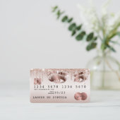 Kreditkartenstyling Rose Gold Long Lashes Visitenkarte (Stehend Vorderseite)