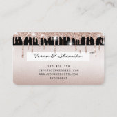 Kreditkartenstyling Rose Gold Long Lashes Visitenkarte (Rückseite)