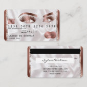 Kreditkartenstyling Rose Gold Long Lashes Visitenkarte (Vorne/Hinten)