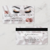 Kreditkartenstyling Rose Gold Long Lashes Visitenkarte (Vorne/Hinten)