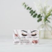 Kreditkartenstyling Rose Gold Long Lashes Visitenkarte (Stehend Vorderseite)