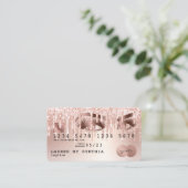 Kreditkartenstyling Rose Gold Long Lashes Visitenkarte (Stehend Vorderseite)