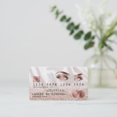 Kreditkartenstyling Rose Gold Long Lashes Visitenkarte (Stehend Vorderseite)