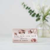 Kreditkartenstyling Rose Gold Long Lashes Visitenkarte (Stehend Vorderseite)