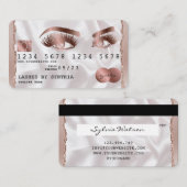Kreditkartenstyling Rose Gold Long Lashes Visitenkarte (Vorne/Hinten)