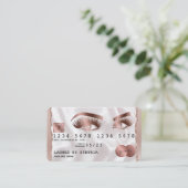 Kreditkartenstyling Rose Gold Long Lashes Visitenkarte (Stehend Vorderseite)