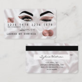 Kreditkartenstyling Rose Gold Long Lashes Visitenkarte (Vorne/Hinten)