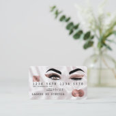 Kreditkartenstyling Rose Gold Long Lashes Visitenkarte (Stehend Vorderseite)
