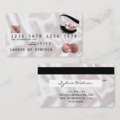 Kreditkartenstyling Rose Gold Long Lashes Visitenkarte (Vorne/Hinten)