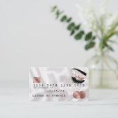 Kreditkartenstyling Rose Gold Long Lashes Visitenkarte (Stehend Vorderseite)