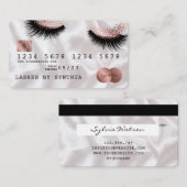 Kreditkartenstyling Rose Gold Long Lashes Visitenkarte (Vorne/Hinten)