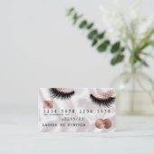 Kreditkartenstyling Rose Gold Long Lashes Visitenkarte (Stehend Vorderseite)