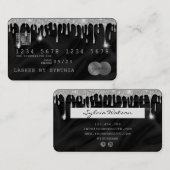 Kreditkartenstyling Silver Silk Visitenkarte (Vorne/Hinten)