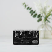 Kreditkartenstyling Silver Silk Visitenkarte (Stehend Vorderseite)