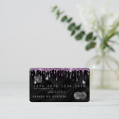 Kreditkartenstyling von Violettseide Visitenkarte (Stehend Vorderseite)