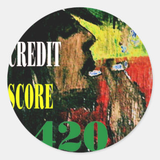 KREDITSCORE RUNDER AUFKLEBER