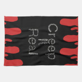 Kreep it Real Hand Drawn Schriftart BlumenHallowee Geschirrtuch (Horizontal)