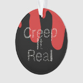Kreep it Real Hand Drawn Schriftart BlumenHallowee Ornament (Vorderseite)