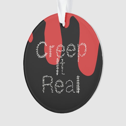 Kreep it Real Hand Drawn Schriftart BlumenHallowee Ornament (Vorderseite)