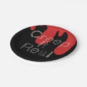 Kreep it Real Hand Drawn Schriftart BlumenHallowee Pappteller (Schrägansicht)