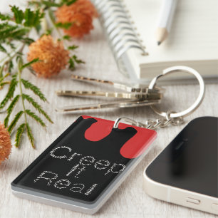 Kreep it Real Hand Drawn Schriftart BlumenHallowee Schlüsselanhänger