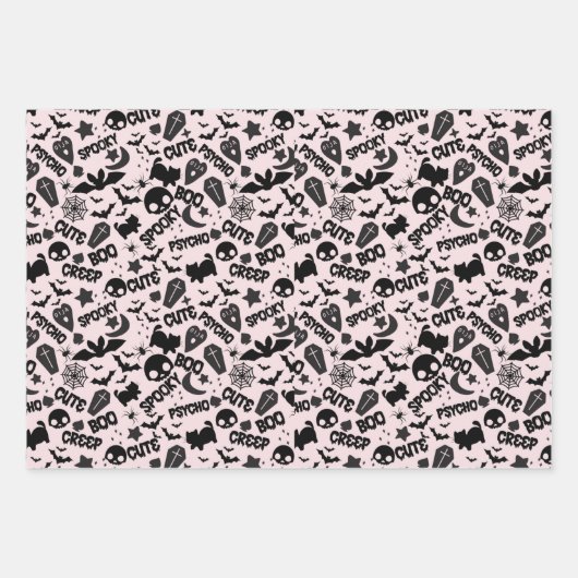 KREEPIE UND BEÄNGSTIGENDE HALLOWEE GESCHENKPAPIER SET (Vorderseite 3)