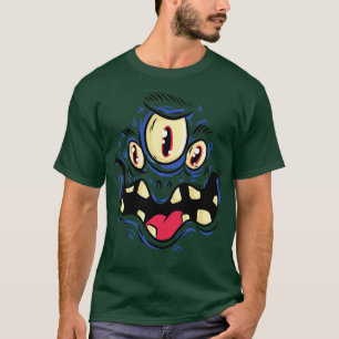 Kreepisches Monster mit drei Augen T-Shirt