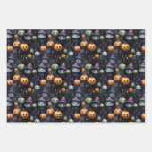KREEPY PUMPKINS GHOSTEN UND GHOULS HALLOWEEN GESCHENKPAPIER SET (Vorderseite)