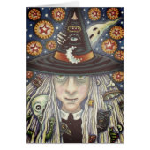 KREEPY WITCH, EVIL EYE, GOTH GREETING CARD Blank (Vorne)