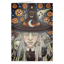 KREEPY WITCH, EVIL EYE, GOTH GREETING CARD Blank