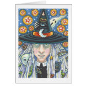 KREEPY WITCH, EVIL EYE, GOTH GREETING CARD Blank (Vorne)