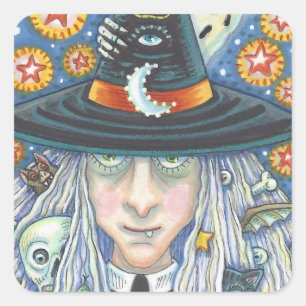 KREEPY WITCH, EVIL EYE, SKULL, VAMPIRE STICKER