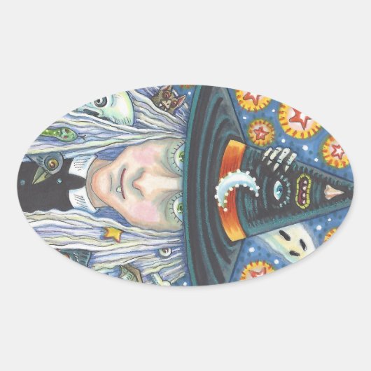 KREEPY WITCH, EVIL EYE, SKULL, VAMPIRE STICKER (Vorderseite)