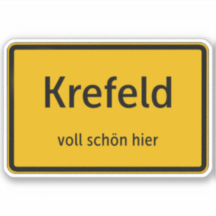 Krefeld Aufkleber Sticker Autoaufkleber