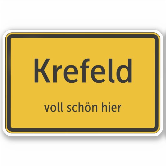 Krefeld Aufkleber Sticker Autoaufkleber (Vorderseite)