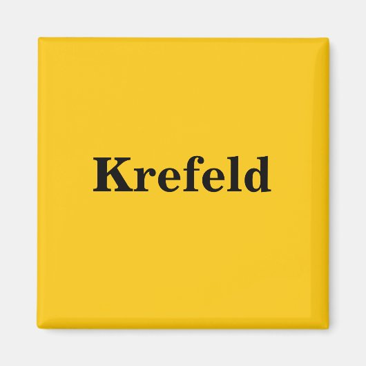 Krefeld Magnet Schild Gold Gleb (Vorne)