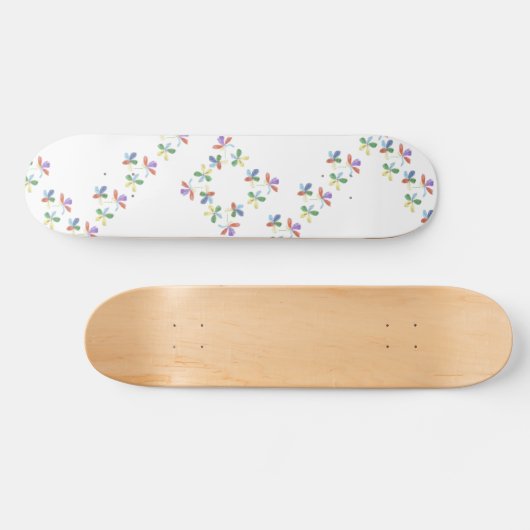 Kreide ähnliche Blumen Skateboard (Horizontal)