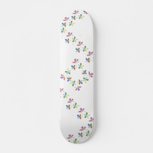 Kreide ähnliche Blumen Skateboard (Vorne)