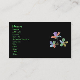 Kreide ähnliche Blumen Visitenkarte